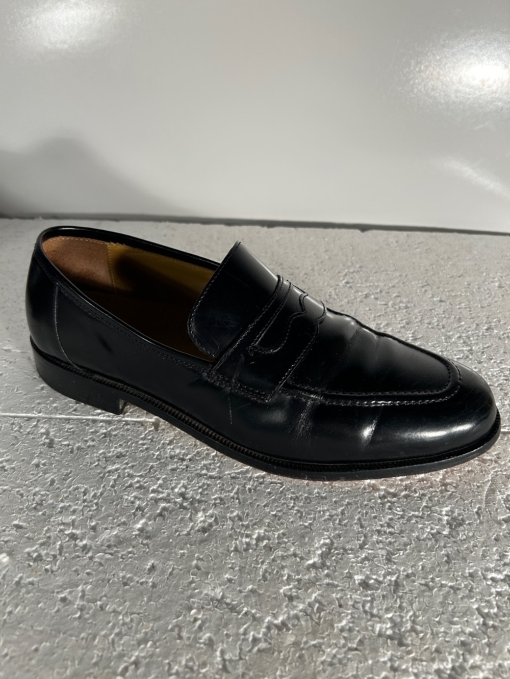 Cole Haan SZ 10 Black Leather Classic Penny Loafer Office Academia Old $ Wedding